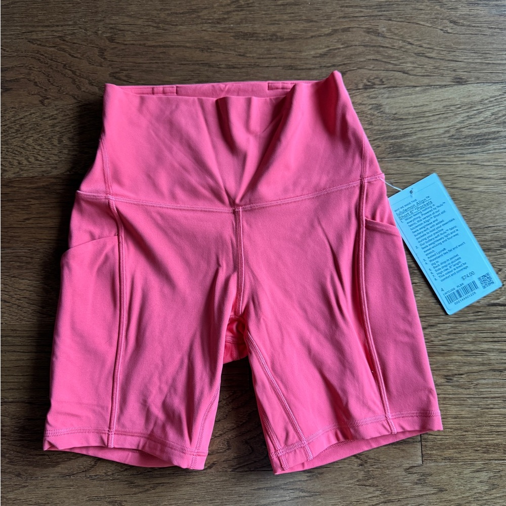 Lululemon Athletica Pink Bike Shorts High-Waisted Performance